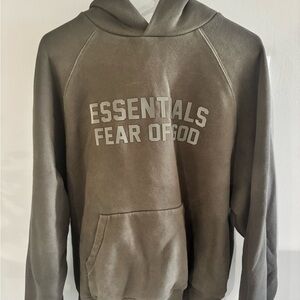 Essentials Fear of God Olive Hoodie